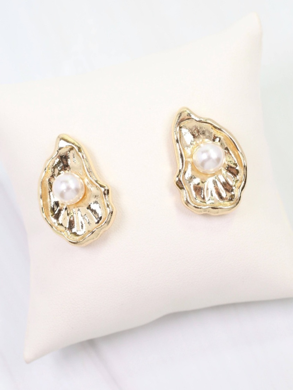 Caroline Hill Gold Ponca Oyster Pearl Drop Earring